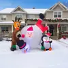 Decoración inflable creativa de muñeco de nieve de Navidad directa de fábrica, adorno inflable de muñeco de nieve de Navidad para jardín