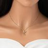 Colar de letras de zircão de cor de diamante de cobre europeu e americano transfronteiriço personalizado pingente inglês nicho hip-hop clavícula corrente joias