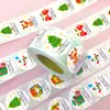 500 Hojas/Rollo Compra Directa Transfronteriza Pegatinas Navideñas en Rollo Árbol de Navidad Reno Materiales para Diario Decoración Festiva Pegatinas de Puntos