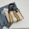 Grande Capacidade Bolsa Tote Feminina Nova Listrada Bolsa de Lona Bolsa de Estudante Universitário Bolsa de Ombro Moda Viagem