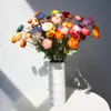 Pintura de Decoração de Casamento, Caminho de Flores Artificiais, Arranjo de Flores, Decoração de Sala de Estar de Hotel, Arte Floral, Venda por Atacado de Flores de Seda, Flor Artificial, Camélia Pequena