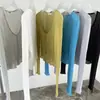 Cárdigan de Punto Versátil Estilo Coreano, Nuevo Top Delgado de Canalé Color Sólido con Protección Solar de Manga Larga para Mujer 14747