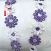 Encaje de flor pequeña bordada de colores de 2.5CM soluble en agua para ropa DIY, ribete de encaje de poliéster para cuellos y puños