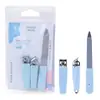 C0171 Lamera acero inoxidable cortaúñas de manicura lima de uñas kit de uñas 3 piezas artículos de uso diario al por mayor