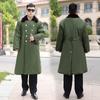 Abrigo de Algodón Verde Militar Largo para Hombre Invierno Protección Laboral Engrosado Abrigo de Algodón Verde Largo a Prueba de Frío 87 Abrigo de Algodón Anticuado