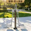 Equipo de fitness de madera y plástico para exteriores, nuevo estándar nacional, pista de fitness de aleación de aluminio, combinación de equipos deportivos para parques al aire libre y plazas.