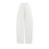 Pantalones Deportivos Blancos Holgados de Estilo Perezoso para Chica Caliente, Verano para Mujer, Delgados, Rectos, de Pierna Ancha, Tipo Cimitarra, Pantalones Casuales al Por Mayor