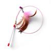 Pluma palo de gato divertido palo de juego para gato juguete interactivo para gato auge de metal alambre de acero palo de gato divertido fabricantes mayoreo