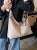 Bolso de Felpa Gamuzada para Mujer Estilo Nuevo 2026 Versátil para el Uso Diario y el Trabajo Bolso de Hombro Casual Gran Capacidad Bolso Tote Tipo Cubo