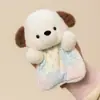 Brinquedo de pelúcia tipo puff, boneca de pelúcia de ovelhinha, fantoche de mão companheiro para apertar, brinquedo de pelúcia, presente de aniversário infantil para meninas