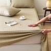 Sábana de Algodón Lavado Estilo Japonés Pieza Única Dormitorio de Estudiantes 100% Algodón Puro Sábana Individual/Doble Sábana Ajustable Juego de Tres Piezas 3