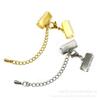 Hebilla de Caballo Brillante de Acero Inoxidable con Cadena de Cola Colgante de Gota de Agua Juego de Clips para Cuerda Color Oro Real Chapado al Vacío Accesorios de Joyería