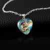 Collar Temu con colgante de corazón del océano, tótem de amor, cadena de clavícula, joyería de circonita