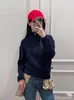 Suéter Clásico de Punto Trenzado con Media Cremallera y 7 Colores Grueso y Texturizado Tejido de Punto Trenzado Corte Ligeramente Holgado