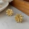 Aretes de Trigo Dorado Tridimensionales para Mujer, Nuevo Diseño de Nicho, Pendientes de Alta Gama con un Estilo Vintage Francés