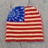 Gorro de Punto Jacquard Rayado de Moda Vintage Retro Estilo Callejero Europeo y Americano Clásico Sin Visera Venta al por Mayor