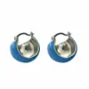 Pendientes coreanos de esmalte de colores semicirculares, diseño de nicho Ins, modernos, elegantes, pequeños, frescos, simples, versátiles, para mujer