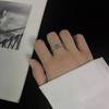 Ins Anillo de Apertura Nicho Vintage Personalizado Europeo y Americano Ajustable en Forma de Corazón Anillo de Comida para Hombres y Mujeres Pieza de Mano para Parejas