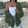 Aliexpress Comércio Exterior Novo Cardigã Suéter Morcego Manga Longa Feminino Recheado Solto Tamanho Grande Suéter Top Outer