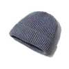 Outono e inverno homens e mulheres com gorro de tricô para o frio fio penteado yuppie japonês Harajuku gorro de lã cor sólida chapéu de proprietário chapéu pontudo