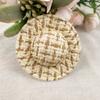 Mini chapéu de palha pequeno tecido floral imitação de chapéu de palha artesanato boneca decorativa brinquedo chapéu acessórios faça você mesmo