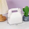 Caja de papel kraft portátil, rollo de pastel, mousse, pastelería, embalaje de comida para llevar, embalaje para hornear, cartón.