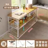 Prateleira Multifuncional de Armazenamento para Cozinha Mesa de Corte de Chão Mesa de Preparo Multicamadas Prateleira Longa de Armazenamento para Micro-ondas Forno Panelas