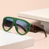Óculos de Sol Retrô com Armação Grande em Material PC Anti-UV, Óculos de Sol Modernos e Tendência de Peça Única, Estilo Coreano, Modelo Popular de Comércio Exterior