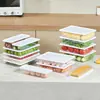 Caja de Almacenamiento de Plástico Transparente para Congelador de Refrigerador, Caja de Conservación de Alimentos, Frutas y Verduras con Tapa, Caja de Almacenamiento, Caja de Conservación para Refrigerador al por Mayor