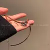 Colar Choker Corda de Couro Coração Maillard Outono Inverno Design Personalizado Corrente de Pescoço Nicho Corrente da Clavícula Novo Estilo 2025