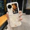 Para Samsung ZFlip6 Shell Pattern Colorido Floral Phone Case Resistente a quedas oppon3flip Flor Texto Silicone
