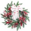 Adornos navideños de Amazon, cinta de 50 cm, pequeños frutos rojos, guirnalda navideña de polietileno, adornos para puertas y ventanas de hoteles y centros comerciales.