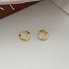 Aretes de Plata S925 para Mujer, Lujo Accesible, Aretes de Alta Gama, Aretes Simples de Nicho para el Cartílago, Anillos Lisos, Aretes Ins, Venta al por Mayor de Joyería