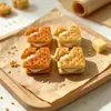 Árvore de biscoito recheada simulada ornamento de micro cena resina DIY ímã de geladeira pingente material de decoração
