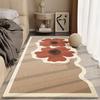 Alfombra de noche resistente a las manchas, sencilla, con flores pequeñas, a prueba de frío, cálida, tipo cachemira, manta de noche, para uso doméstico, resistente al desgaste, fácil cuidado, manta para ventanal