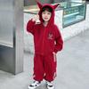 Traje con capucha para niño Primavera y Otoño 2025 Primavera y Otoño Estilo Coreano Ropa Infantil Guapa Deportiva Set de 2 Piezas de Ropa Infantil Pequeña y Mediana