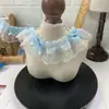 Ribete de volantes de encaje de gasa de nieve de doble capa de 5 cm de ancho Ropa para muñecas de mascotas Lolita tela para juguetes Accesorios hechos a mano para DIY