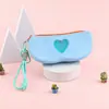 Bolsa de silicona con forma de corazón para guardar gafas, se puede colgar como monedero, producto popular transfronterizo para mujeres, bolsa para guardar gafas de sol y gafas