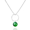 Collar de plata esterlina 925 con cristal de fresa, collar de piedra lunar de cristal natural, colgante pequeño y fresco, cadena para clavícula, joyería de comercio exterior