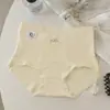 Nueva ropa interior femenina de cintura alta con micro-presión, hecha de algodón puro, cómoda y transpirable, antibacteriana 10A, con un panel frontal extendido y diseño de tiro bajo en forma de escudo