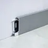 Rodapé de Liga de Alumínio com Design de Encaixe, 6cm/8cm, Borda Reta, Estilo Minimalista Moderno para Uso Doméstico