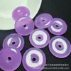Morado Hielo Transparente Hebilla de Seguridad de 25 mm Colgante Cuentas Sueltas Joyería de Jade Pendientes DIY Colgante Espaciador de Jade Fabricante Mayorista