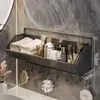 Estante de baño de pared organizador de baño para inodoro canasta colgante caja de almacenamiento de cosméticos de pared sin taladro