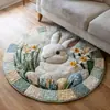 Nueva Alfombra de Piso de Conejo de Pascua para Sala de Estar, Alfombra Decorativa con Efecto Visual 3D, Alfombra de Entrada Antideslizante y Resistente a la Suciedad, Transfronterizo