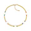 Collar para Mujer de Lujo Ligero de Alta Gama Ins Nicho Concha Natural Estrella de Cinco Puntas Tejido con Cuentas Collar para Mujer Europeo y Americano