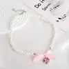 Collar de Perlas con Corazón Rosa Nuevo Romántico Europeo y Americano, Diseño de Nicho para Mujeres, Cadena Dulce y Pura para la Clavícula