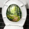 Ms6499 Estilo Bosque Sendero del Bosque Flor Creativa Pegatina para Inodoro Decoración de Dormitorio Baño Pegatina Removible