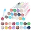 Pincel de cílios Qiansong trade tube produto novo de comércio exterior com pincel de cílios de diamante Haste de Cristal pincel de maquiagem portátil