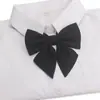 Pajarita de Color Sólido con Puntiagudos y Acentos de Plumas, Accesorios Jk, Pajarita Estilo Japonés para Estudiante Mujer, Pajarita Grande con Cordón, Estilo Uniforme Escolar