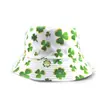 Temu Vendedor de Sucesso Transfronteiriço Chapéu Balde Trevo St. Moda do Dia de São Patrício Chapéu Versátil Tendência Chapéu Bucket para Exterior